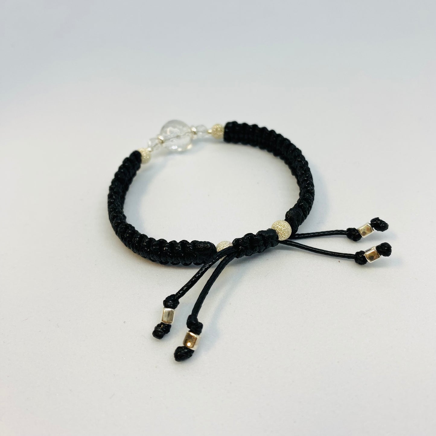 Faceted Rock Crystal Friendship Bracelet