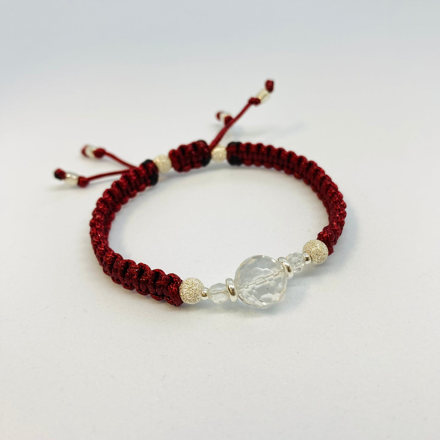 Faceted Rock Crystal Friendship Bracelet