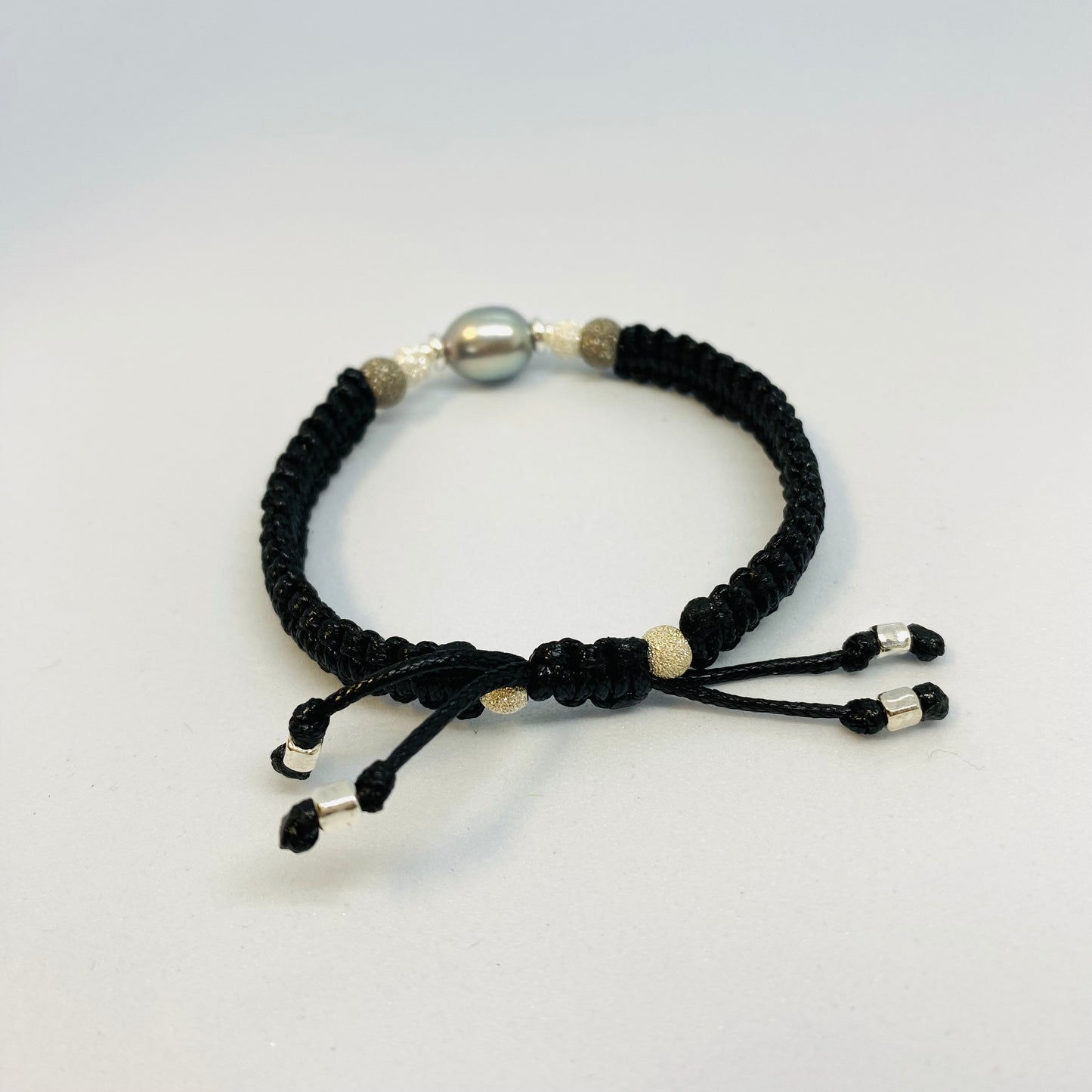 Grey Pearl Friendship Bracelet