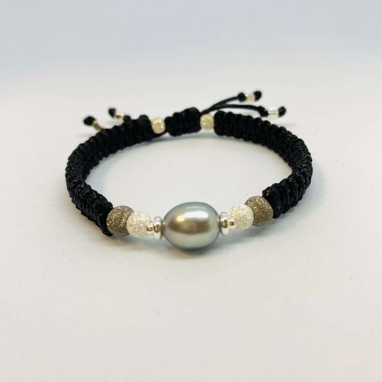 Grey Pearl Friendship Bracelet
