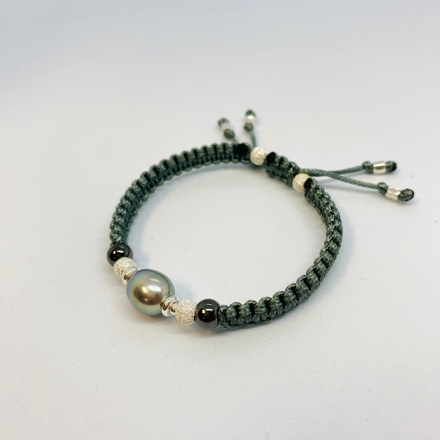 Grey Pearl Friendship Bracelet