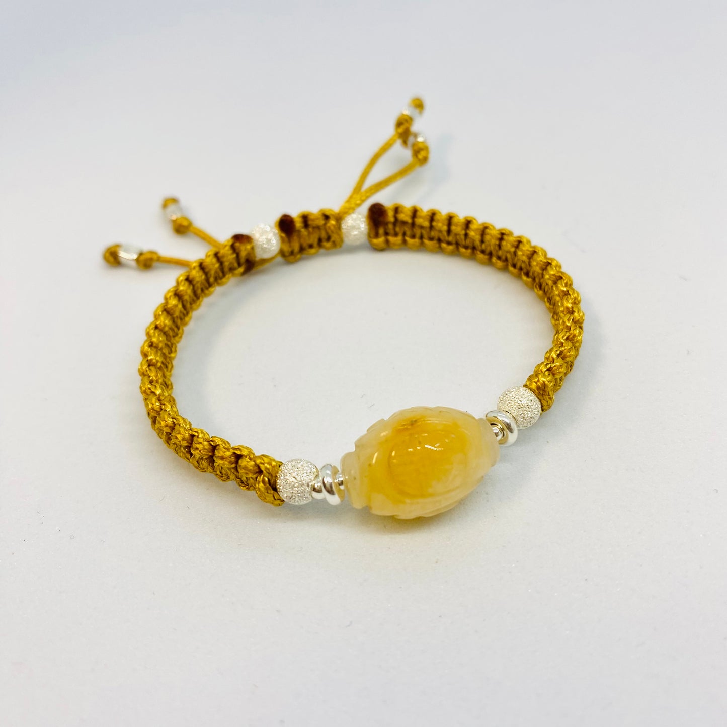 Engraved Aragonite Friendship Bracelet