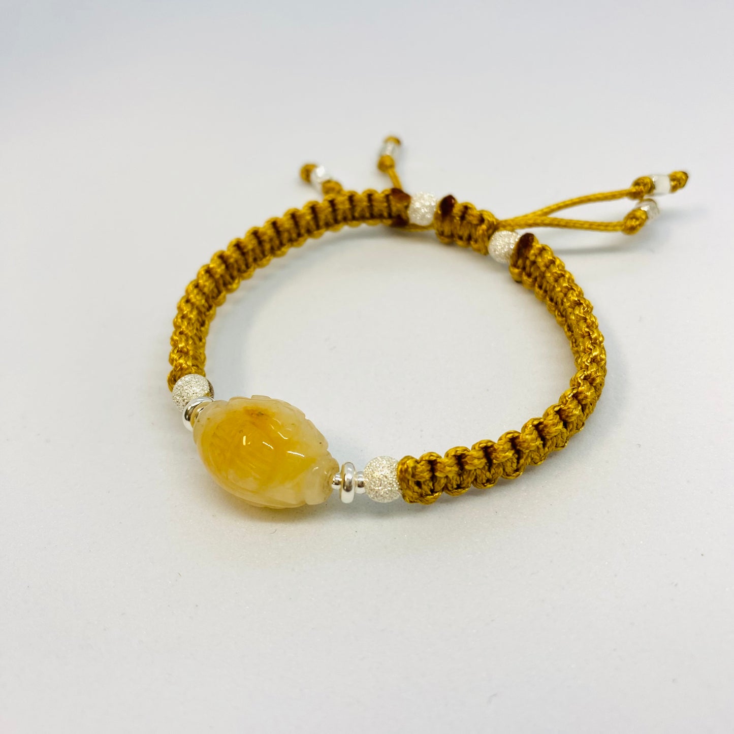 Engraved Aragonite Friendship Bracelet