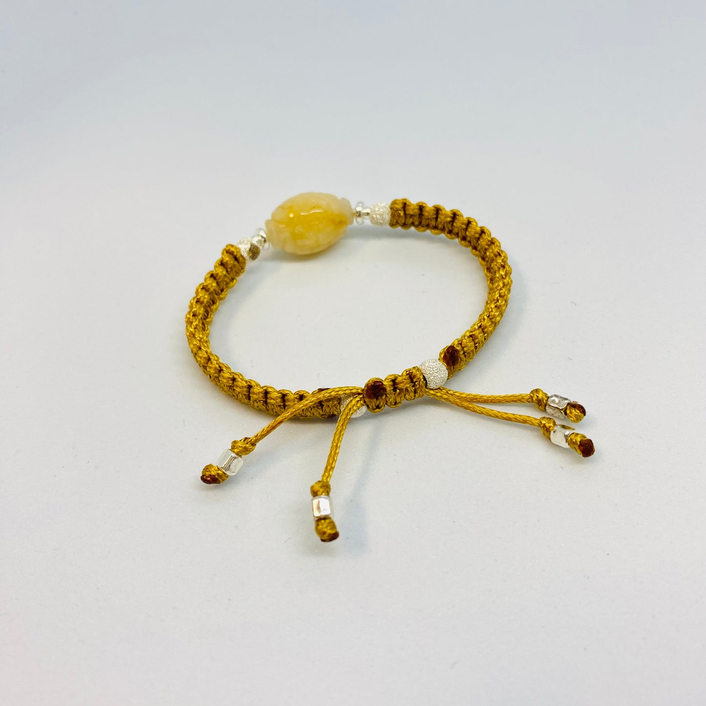 Engraved Aragonite Friendship Bracelet