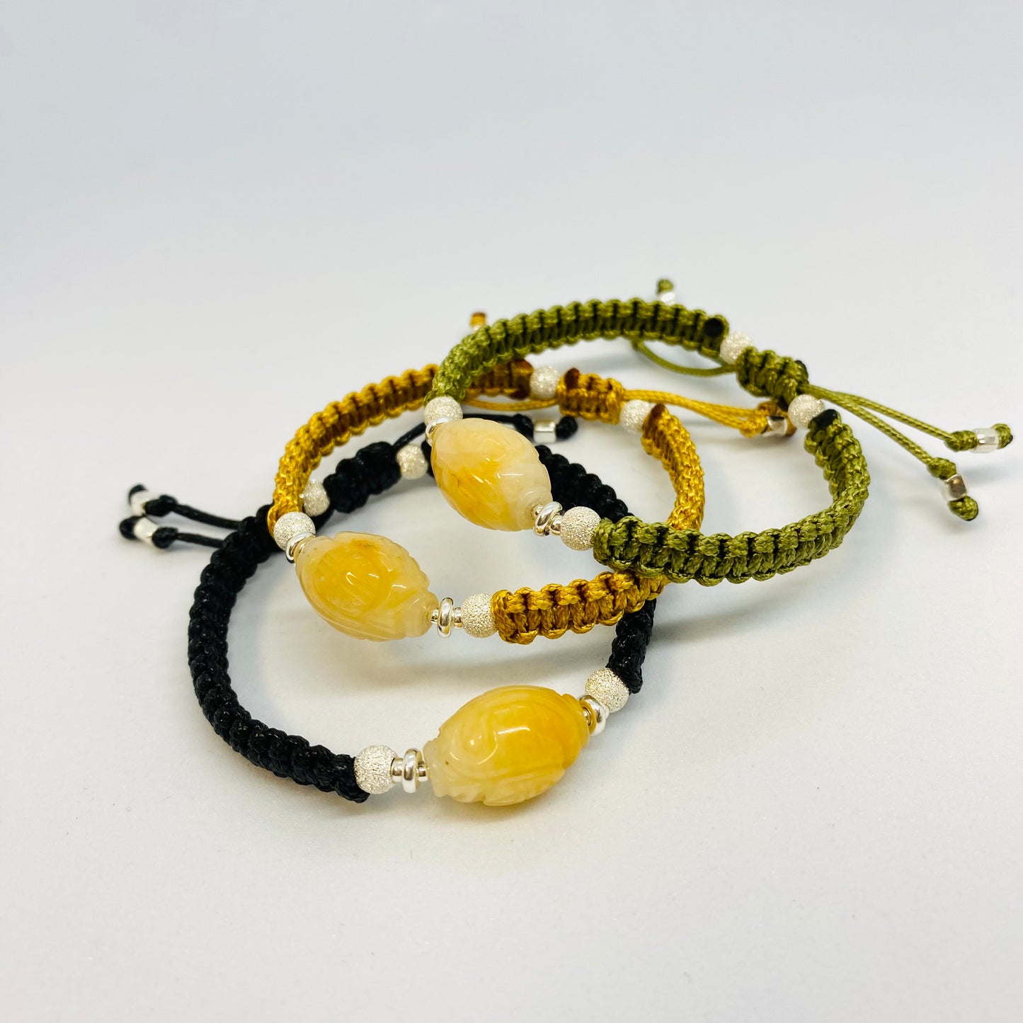 Engraved Aragonite Friendship Bracelet