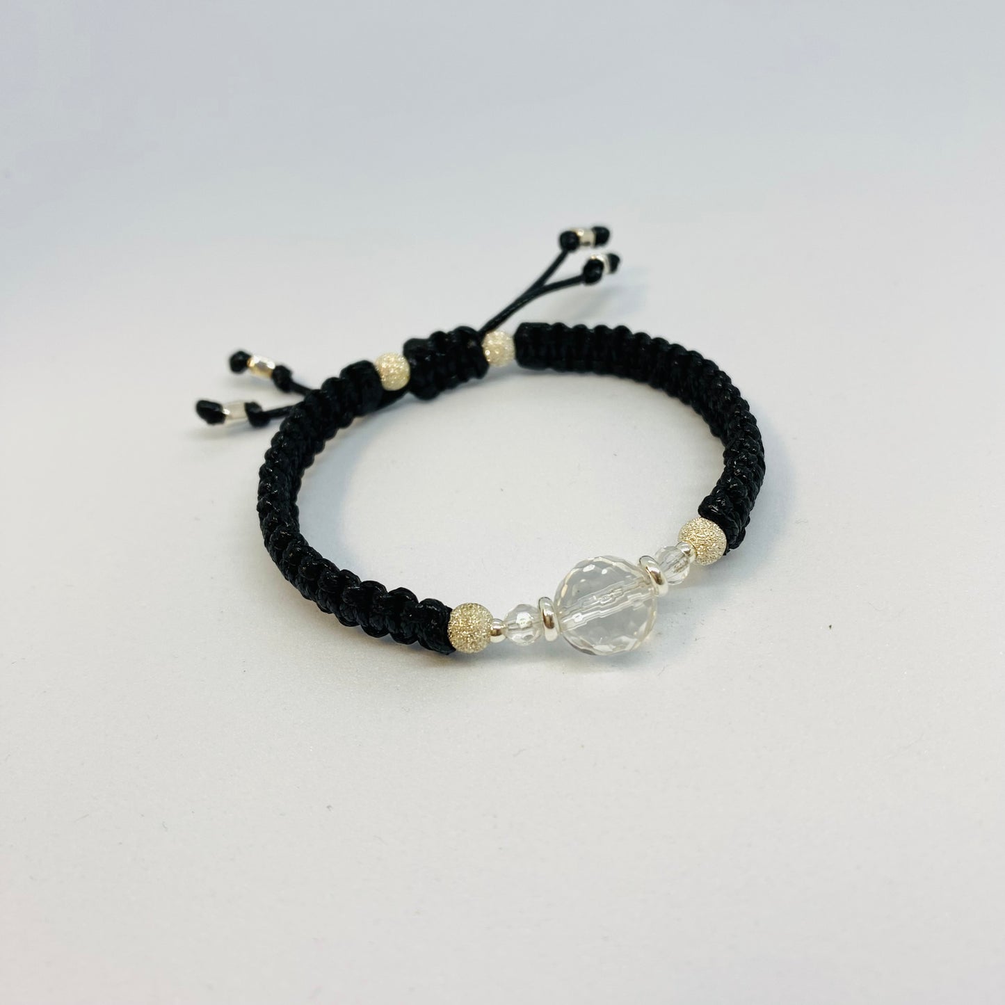 Faceted Rock Crystal Friendship Bracelet