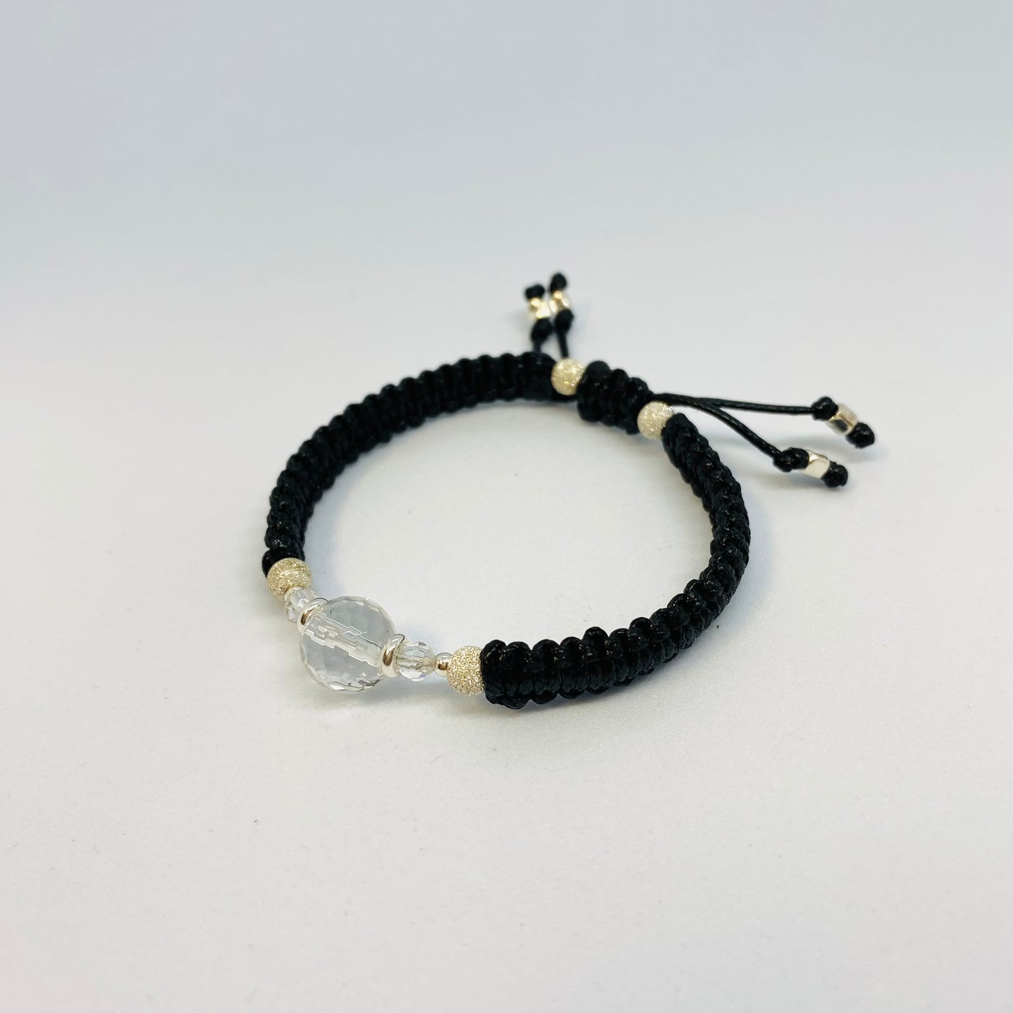 Faceted Rock Crystal Friendship Bracelet