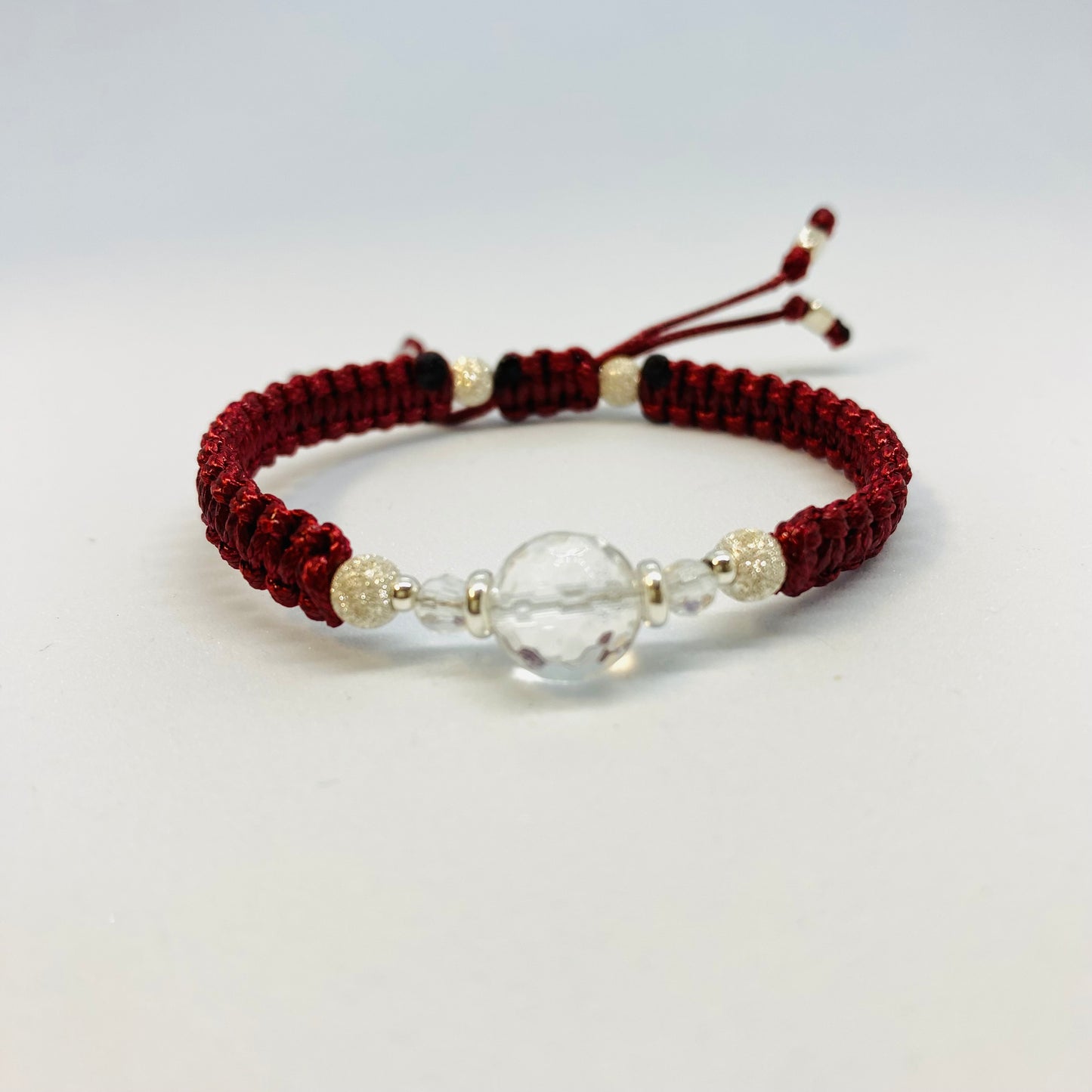 Faceted Rock Crystal Friendship Bracelet