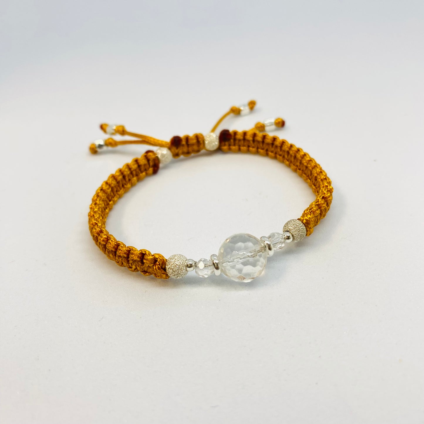 Faceted Rock Crystal Friendship Bracelet