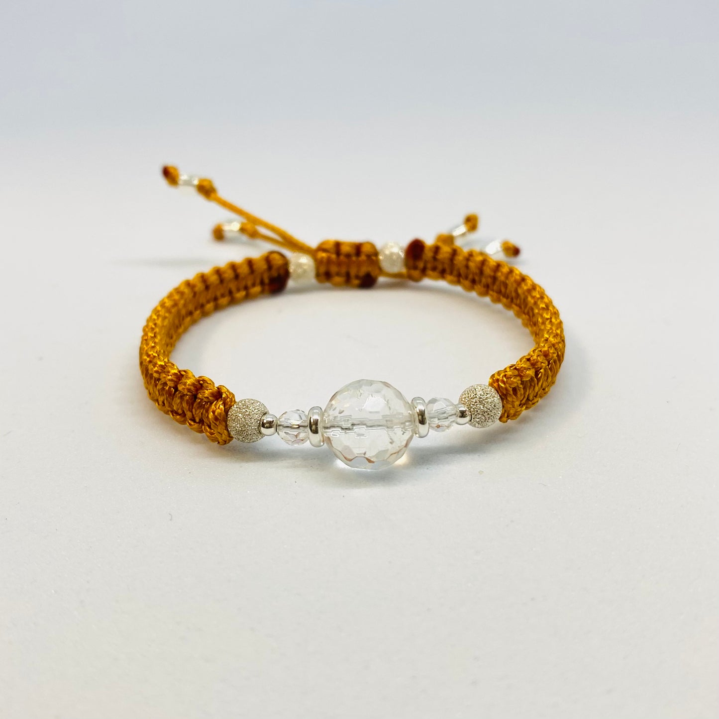 Faceted Rock Crystal Friendship Bracelet