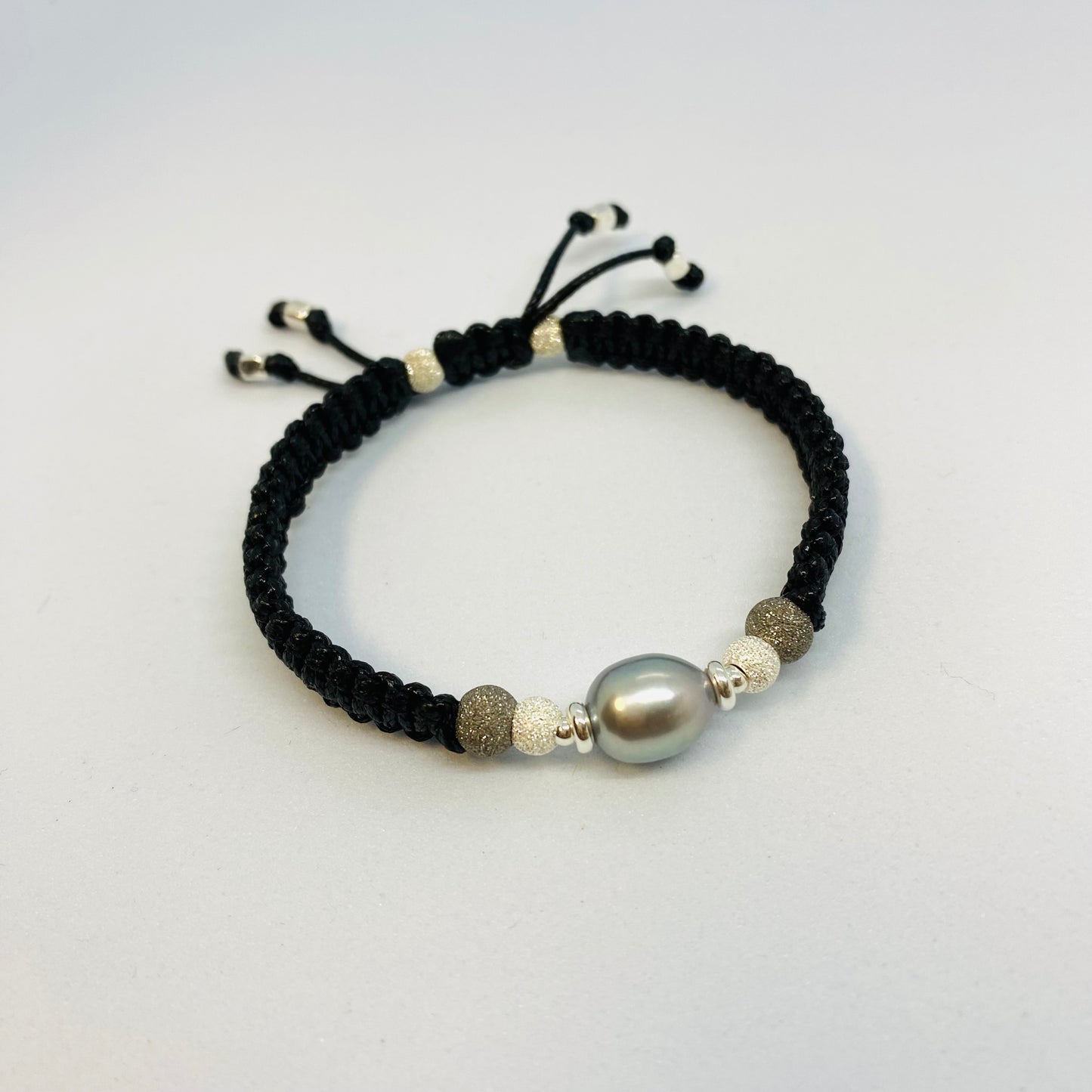 Grey Pearl Friendship Bracelet