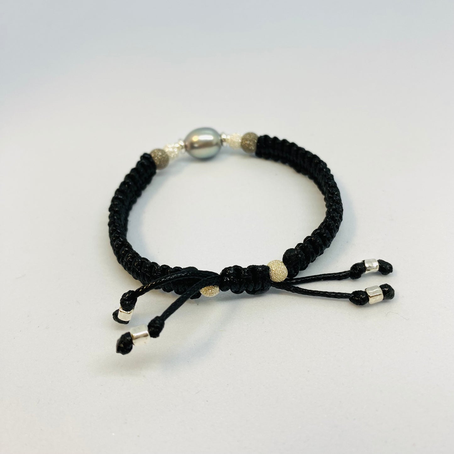 Grey Pearl Friendship Bracelet