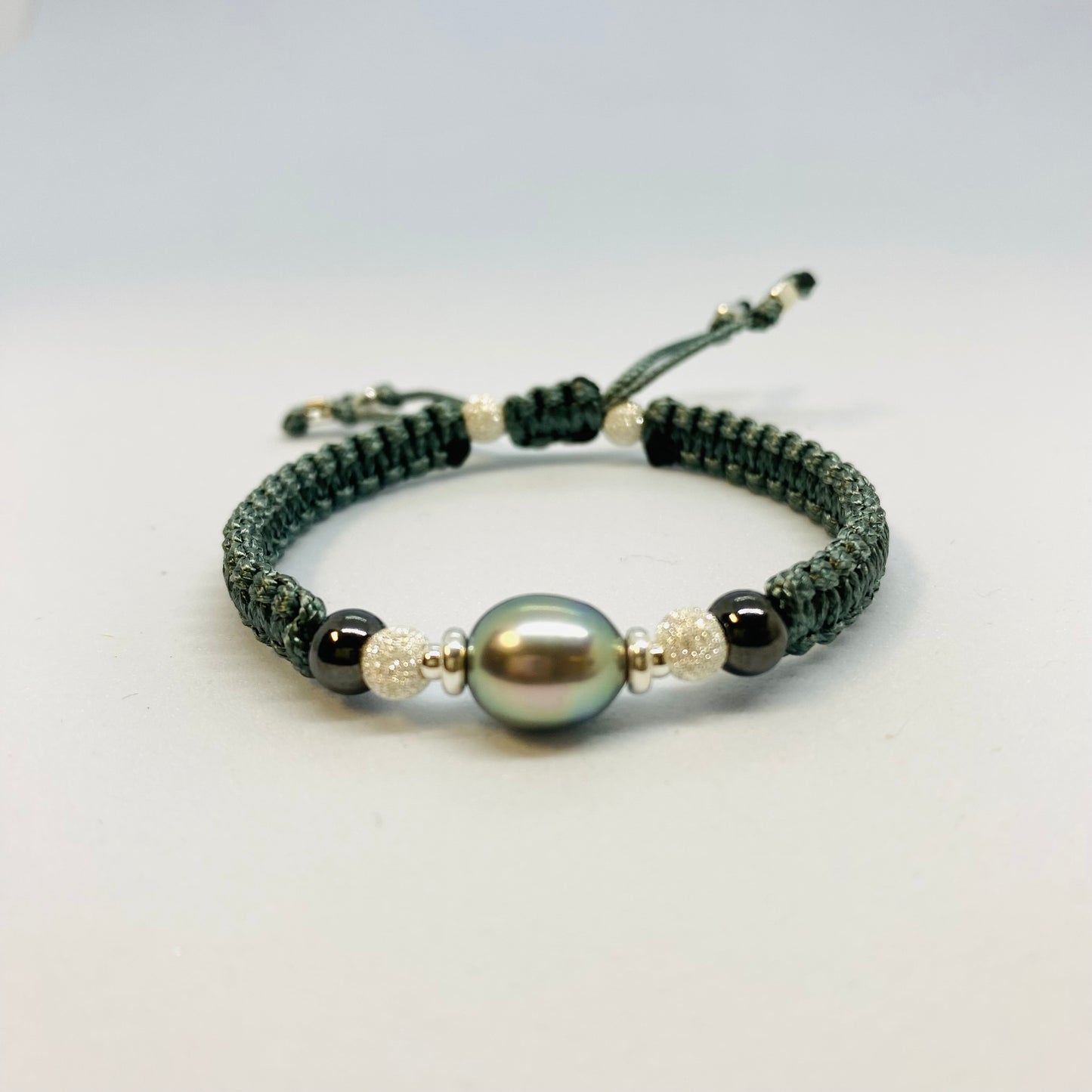 Grey Pearl Friendship Bracelet